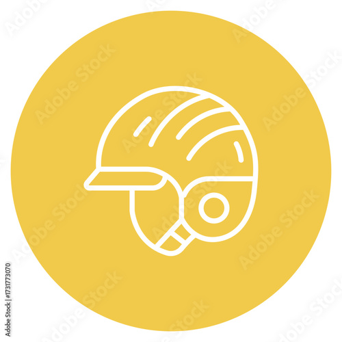 Helmet icon vector image. Can be used for Mettalurgy.