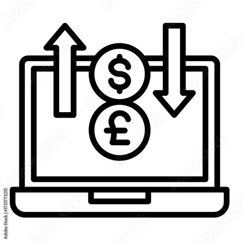 Online Trading  Icon Set Multiple Style Collection