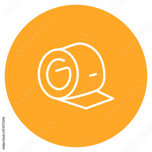 Rolled Steel icon vector image. Can be used for Mettalurgy.