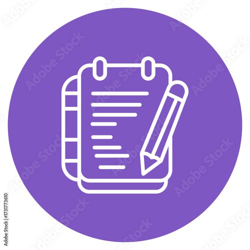Notes icon vector image. Can be used for Trading.