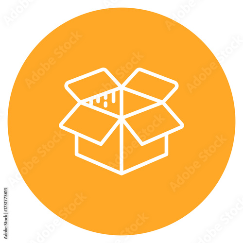 Open Package icon vector image. Can be used for Trading.