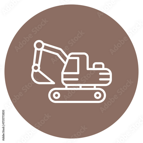 Excavator icon vector image. Can be used for Construction Tools.