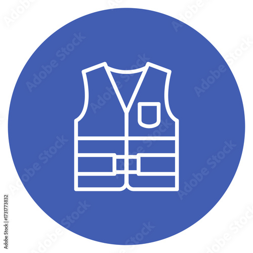 Labour Vest icon vector image. Can be used for Construction Tools.