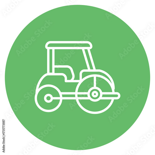 Road Roller icon vector image. Can be used for Construction Tools.