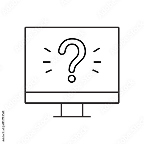 question. to ask questions. icons. look for answers to questions. frequently asked questions. icon with questions. banner. advertisement. black lines.