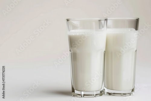 Refreshing Milk Glasses Pure White Healthy Drink Morning Breakfast Dairy on transparent background