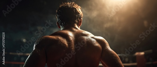 Wallpaper Mural Muscular man's back, focused on physique Torontodigital.ca