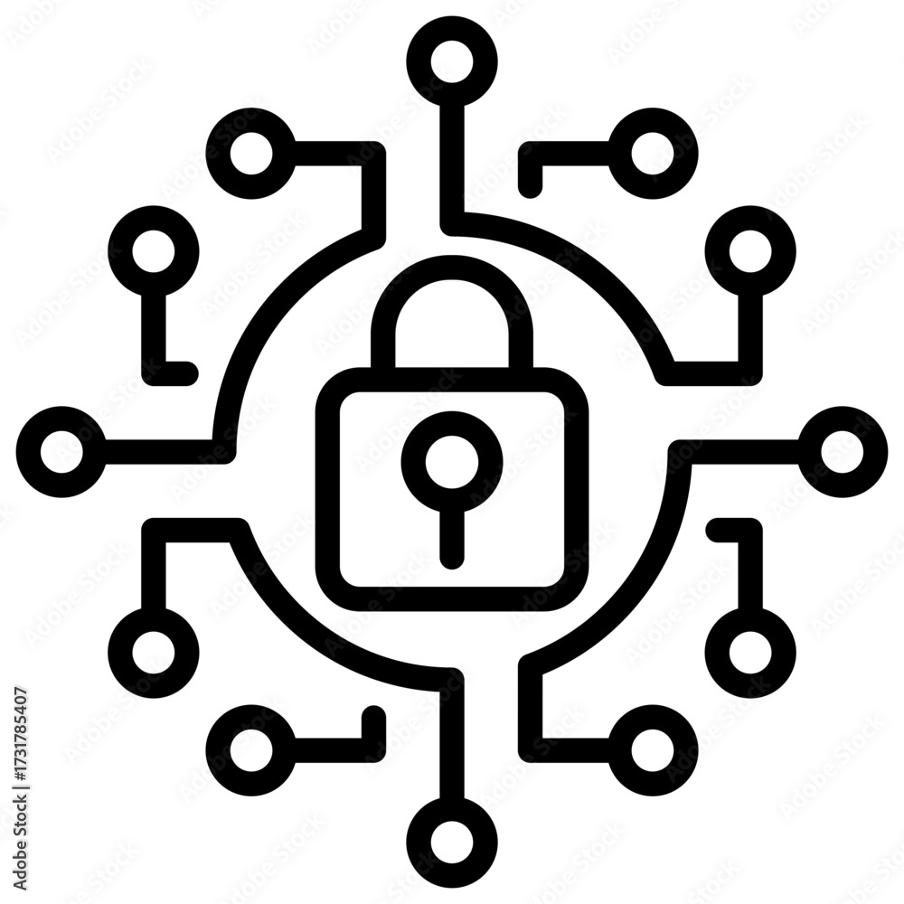 Fototapeta premium Cyber Security Icon