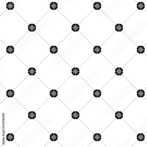 Abstract flower pattern background, Geometric seamless pattern, Geometric grid pattern