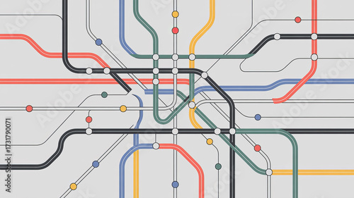 Vibrant Lines: A sophisticated digital graphic showcases an intricate network of colored lines.