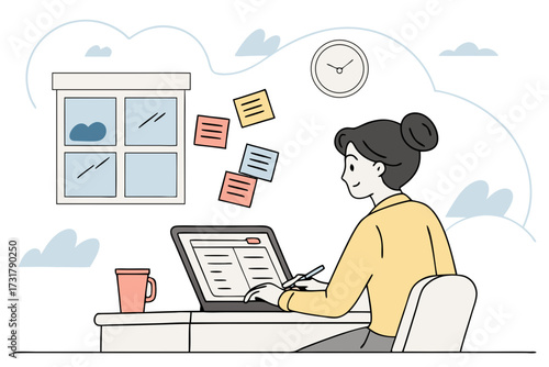 Focused Office Work with Task Management