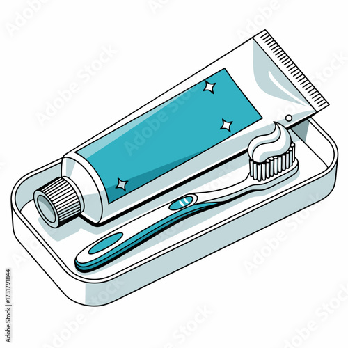 Essential Oral Hygiene Toothbrush, Toothpaste, and Tray for a Healthy and Sparkling Smile