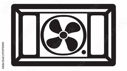 Cooling ventilation fan icon for refreshing air and climate control solutions in modern homes and businesses