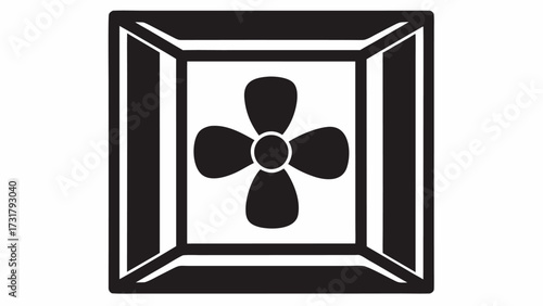 Ventilation fan icon symbolizing airflow and cooling for modern homes, offices, and industrial spaces