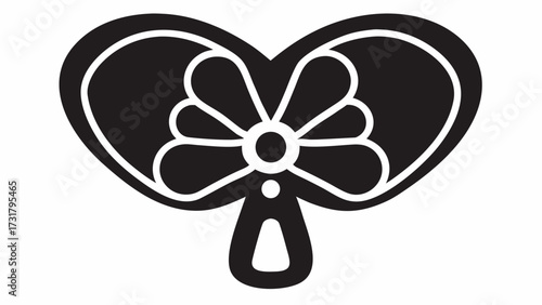 Elegant black stylized bow tie design perfect for fashion, celebration, or sophisticated branding projects