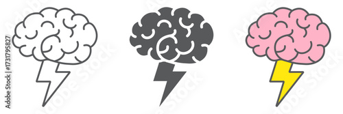 Brainstorm icon, business and idea, creative sign, vector graphics, a linear pattern on a white background, eps 10.