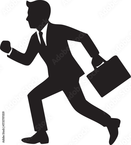 Silhouette of a action: urgency professional life
