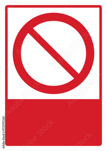 prohibition_safety signs_version 2_staff only_your custom message here_portrait_size a4/a3/a2/a1 	
