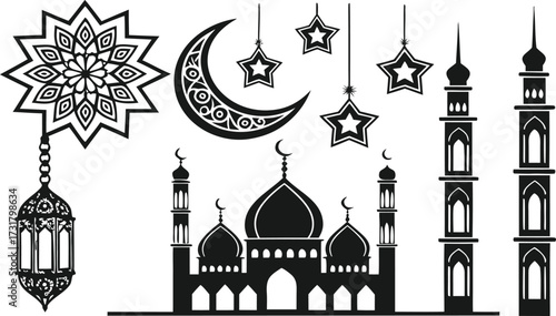 Islamic Symbols and Imagery Vector Icons