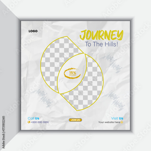 Adventure social media post design 