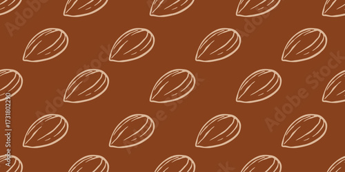 almonds pattern wallpaper almonds symbol vector.