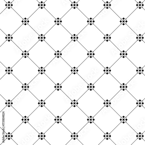 Abstract flower pattern background, Geometric seamless pattern, Geometric grid pattern