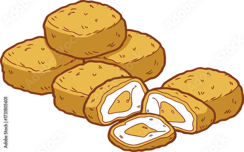 Freshly baked sliced wheat bread loaf isolated on a clean white background for a healthy breakfast or snack