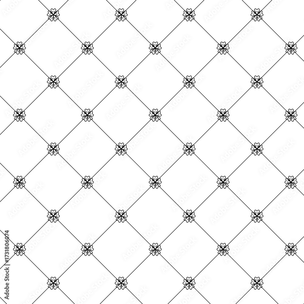 Fototapeta premium Abstract flower pattern background, Geometric seamless pattern, Geometric grid pattern