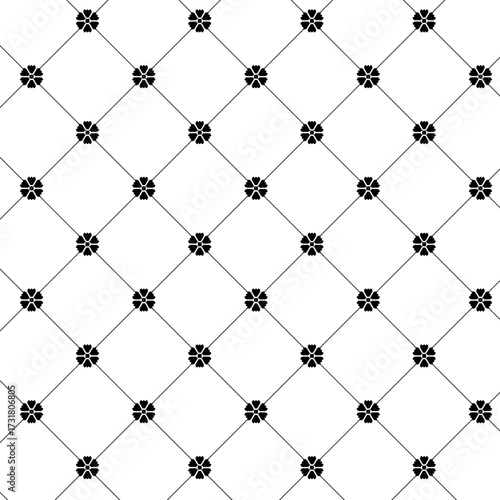 Abstract flower pattern background, Geometric seamless pattern, Geometric grid pattern