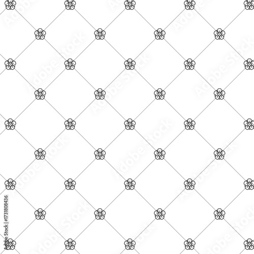 Abstract flower pattern background, Geometric seamless pattern, Geometric grid pattern