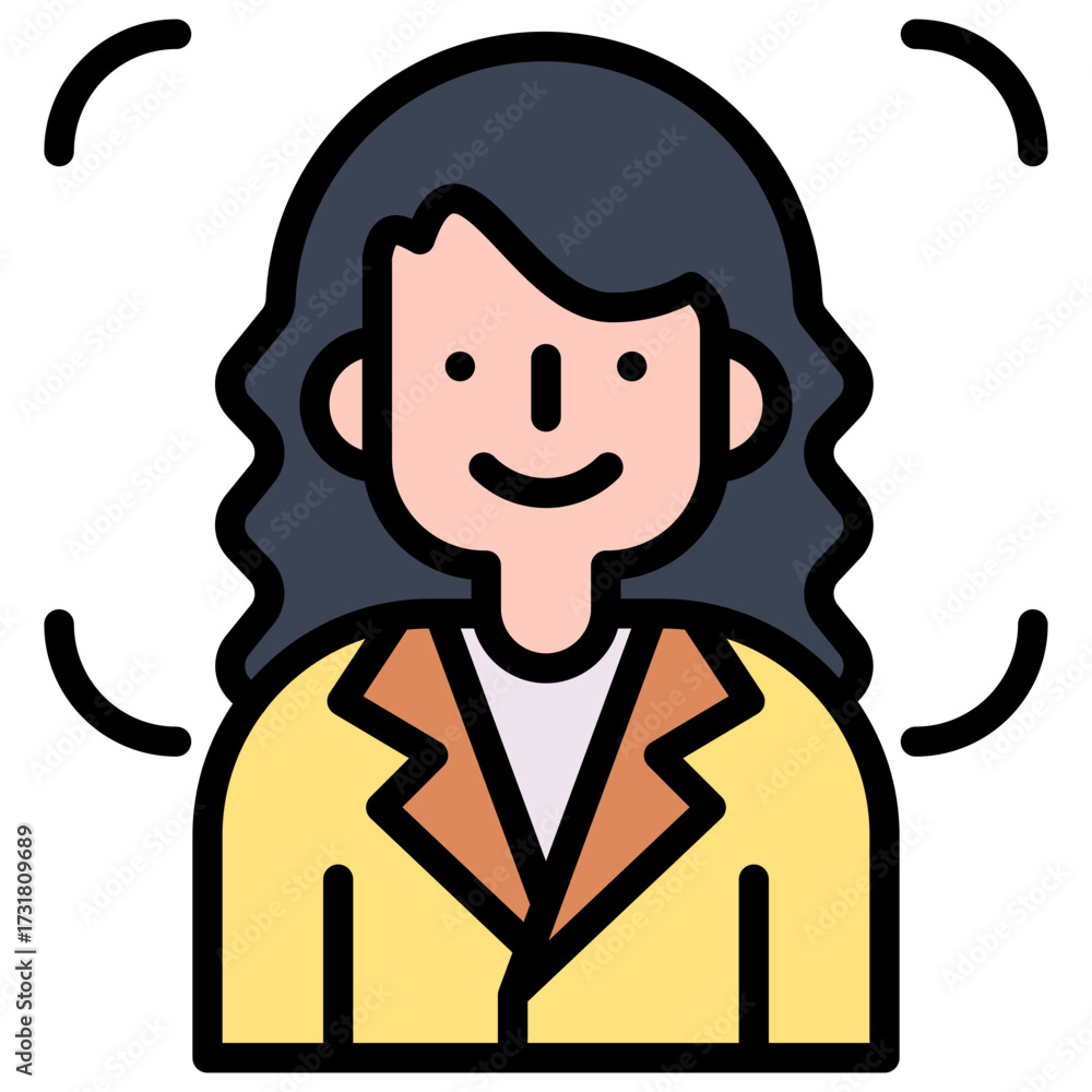 Obraz premium Facial Recognition Icon