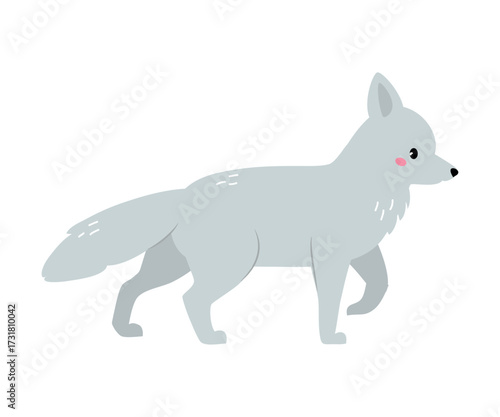 Northern Fox Animal and Zoo Creature from Cold North Vector Illustration