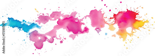 Colorful Holi Powder Dust Explosion with Multicolor Paint Cloud on White Background for Abstract Festival Art and Creative Party Design