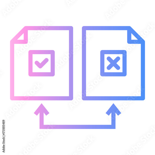 comparison Line Gradient Icon