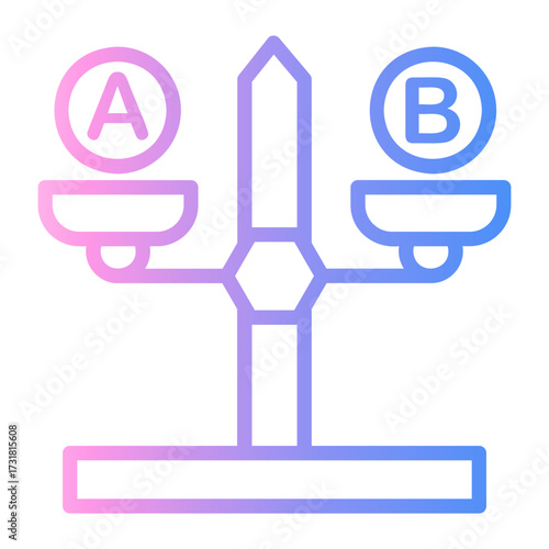 comparison Line Gradient Icon