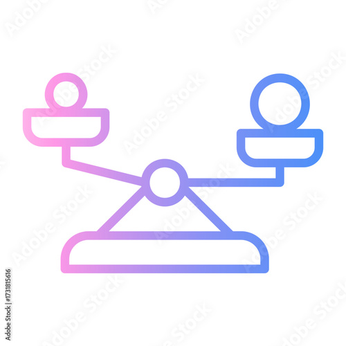 comparison Line Gradient Icon