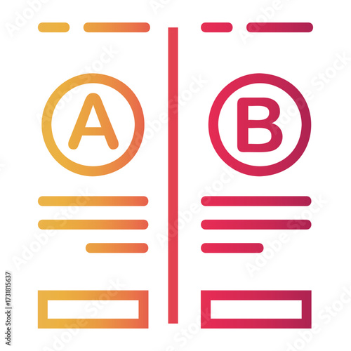 comparison Line Gradient Icon