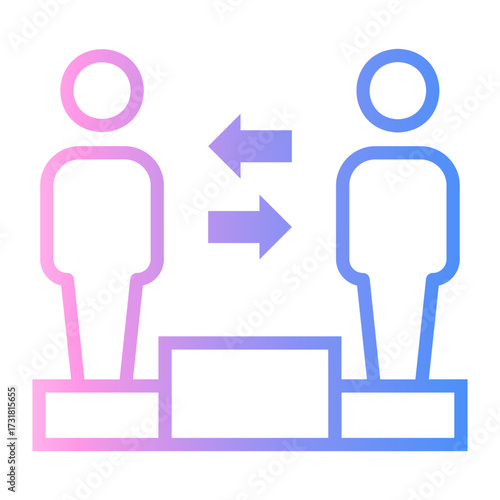 comparison Line Gradient Icon