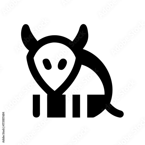 Stylized tapir vector graphic isolated on a background