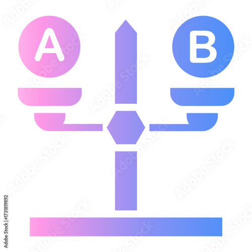 comparison Gradient icon