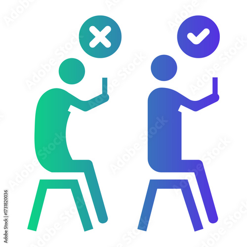 comparison Gradient icon