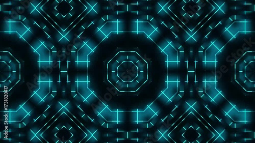 Futuristic digital background in 4K as endless loop