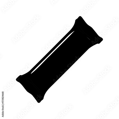 Silhouette of a packaged snack, likely a granola bar or candy bar