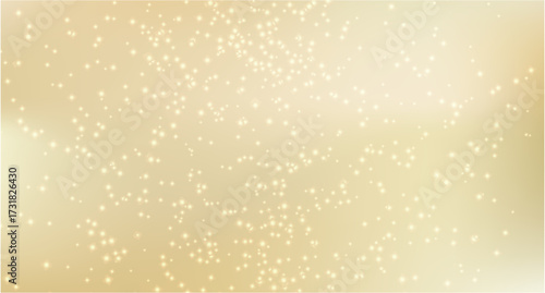 Soft beige gradient with golden sparkles. Abstract background with imitation of champagne bubbles. Champagne gradient seamless background image with bokeh and highlights. 