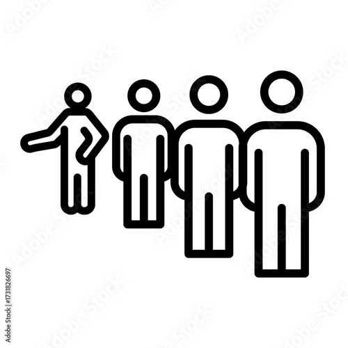 difference Line Icon
