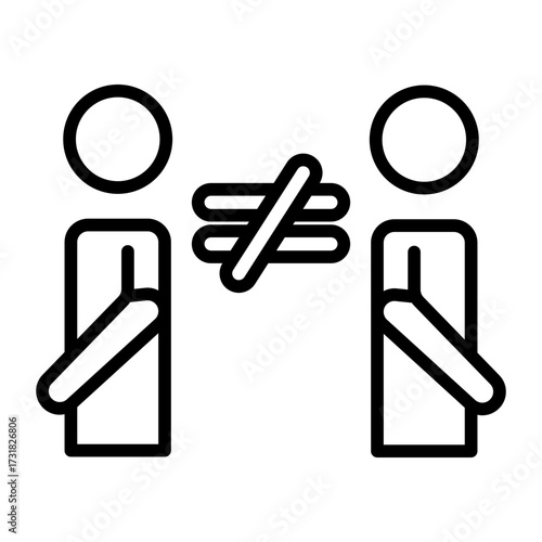 difference Line Icon