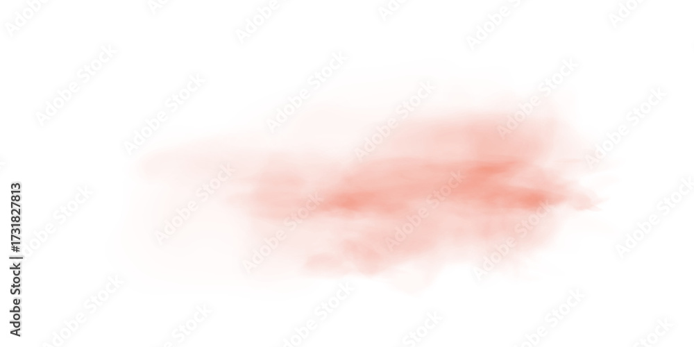 Fototapeta premium Light Red Smoke PNG Transparent Cloud Effect with Soft Mist and Vapor Texture