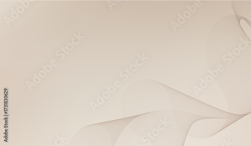Elegant beige abstract background with linear waves. Cream tan backgrounds with folds texture. Perfect for decorative posters, cards or textile designs.