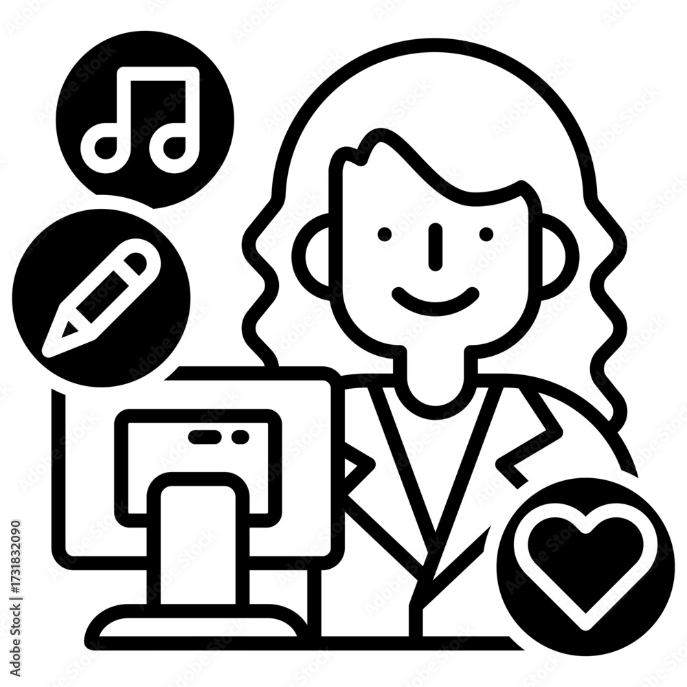 Fototapeta premium Content Creation Icon