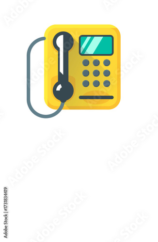 vector illustration of a telephone